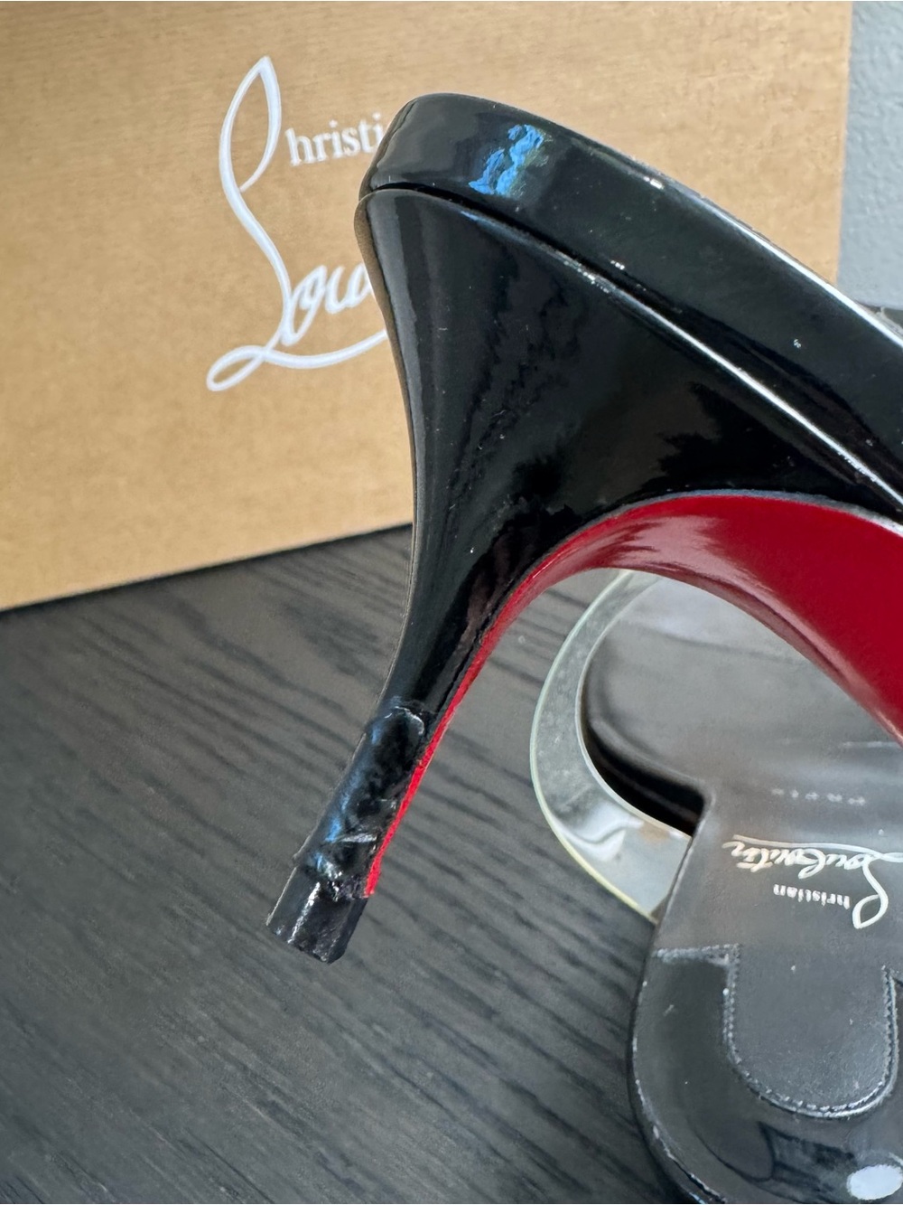 Christian Louboutin Just Nothing 55 Sandals Black 39 - Picture 8 of 10